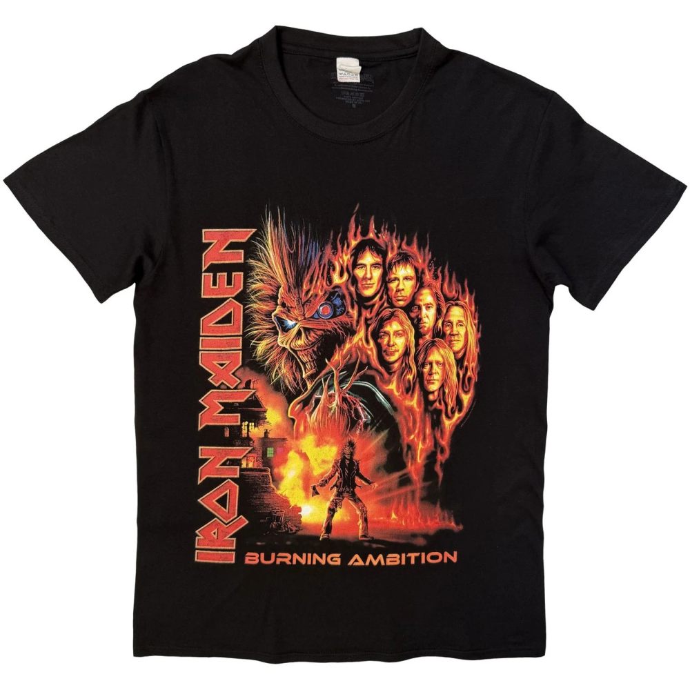 Iron Maiden - Burning Ambition Mens Tshirt - Black
